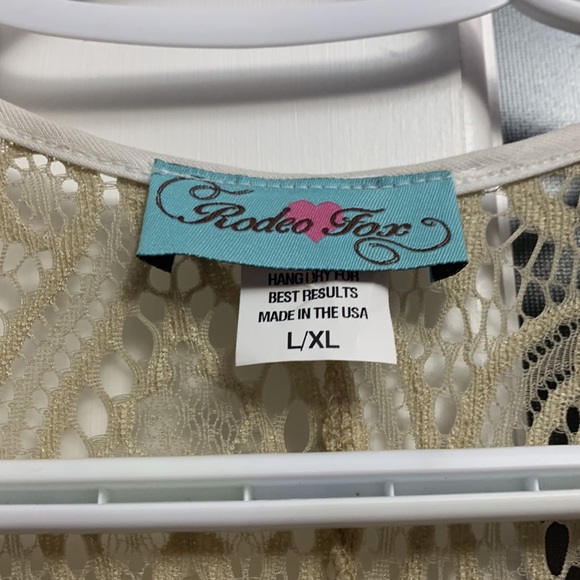 Rodeo fox laced shirt with tank top - Picture 2 of 3